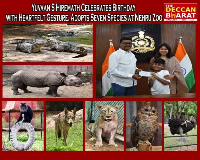 Yuvaan S Hiremath Celebrates Birthday with Heartfelt Gesture, Adopts Seven Species at Nehru Zoo